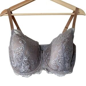 Thirdlove 24/7 Lace Balconette Bra Lavender Nude 34G T Shirt Everyday Comfort